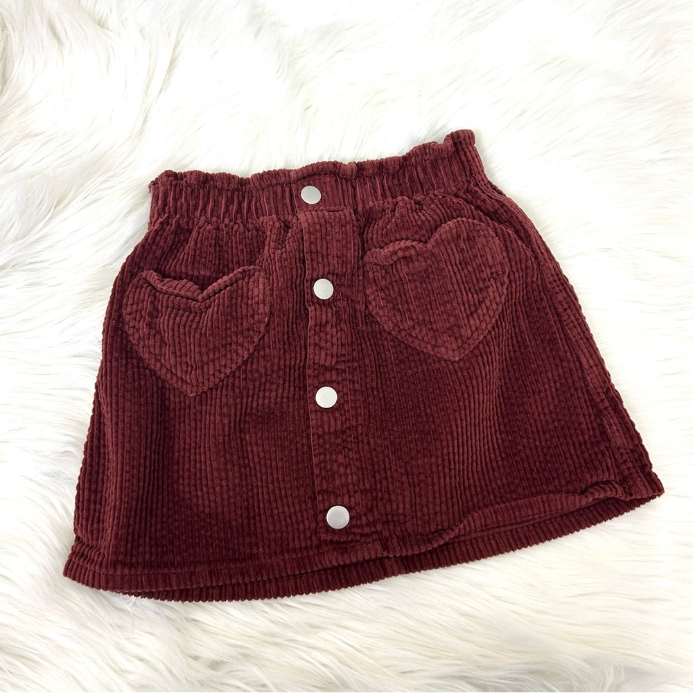 Old Navy Girls Corduroy Heart Pocket Skirt Size 5T
